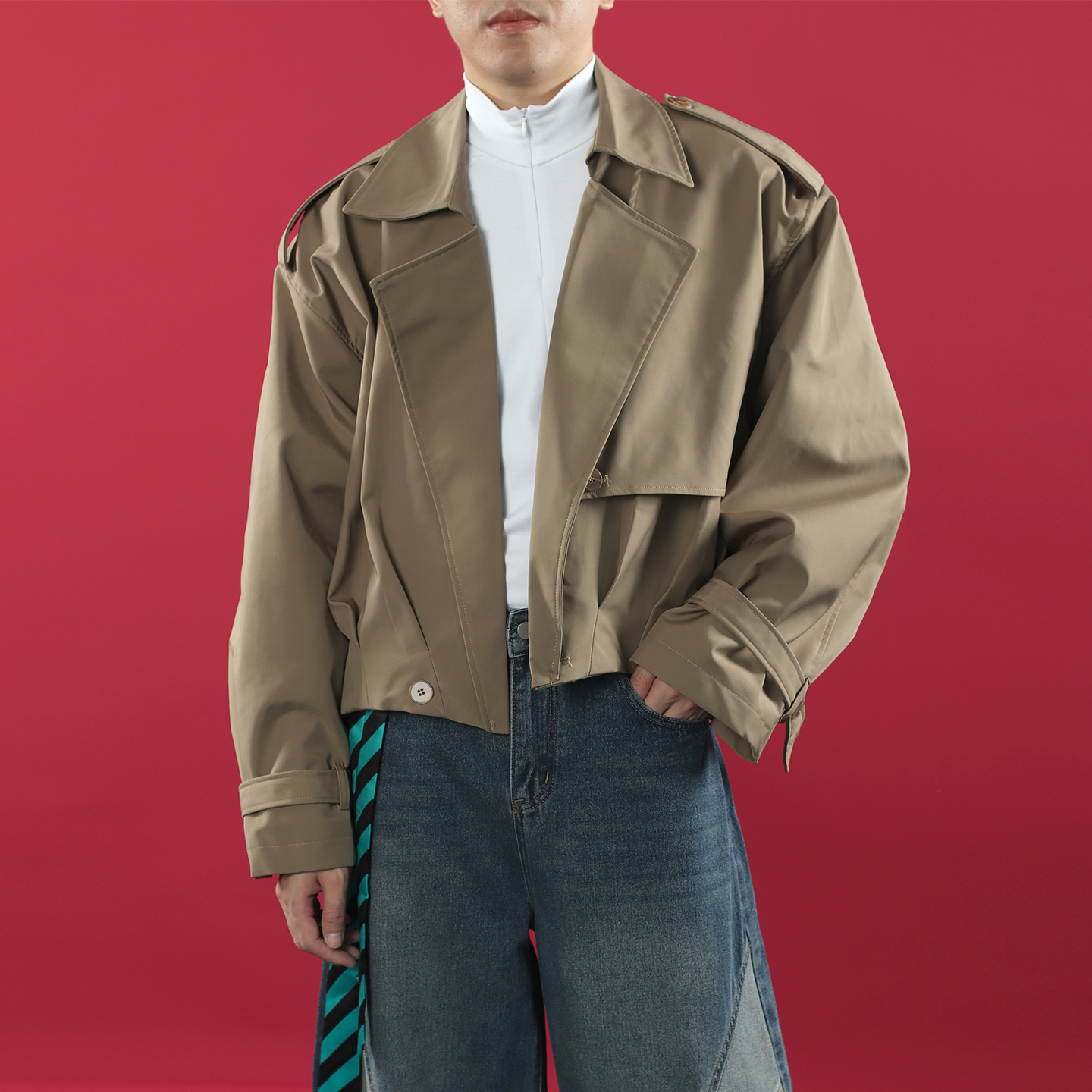 TRHOMME短款宽松廓形外套夹克