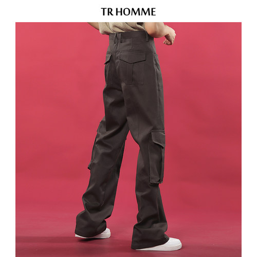 TRHOMME加长款工装复古休闲裤