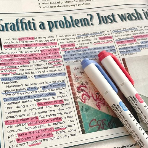 日本zebra斑马荧光色笔淡色双头标记笔学生用做笔记手帐彩色记号