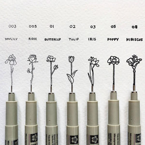 日本进口SAKURA樱花针管笔美术生专用防水绘画勾线笔速写描线漫画