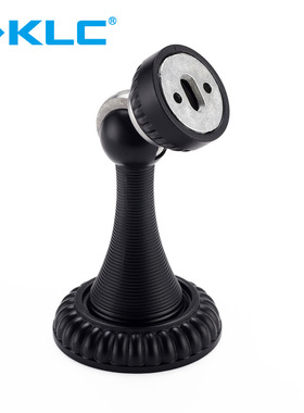 德国KLC 高档太空铝加厚黑色门吸地吸强吸力 墙地两用磁力门碰