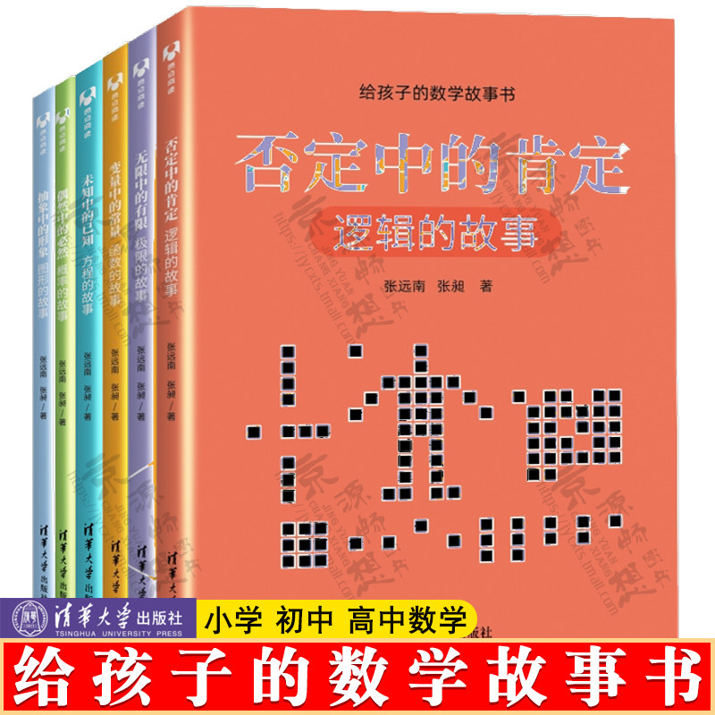 给孩子的数学故事书 6册 张远南 否定中的肯定:逻辑+极限+函数+方程+概率+抽象中的形象:图形 小学初中高中数学课外读物辅导书籍