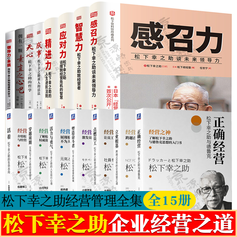 松下幸之助经营管理全集正确经营立业根基点燃员工塑造奋斗者活力勇气感召力应对力智慧力精进力松下幸之助经营哲学企业管理书籍-封面