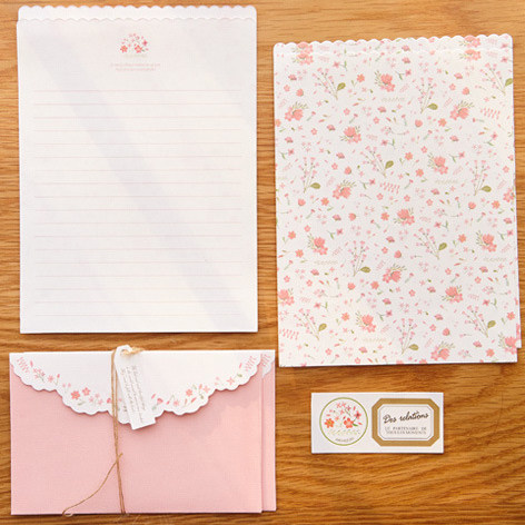 甜美信纸信封套装信封信纸