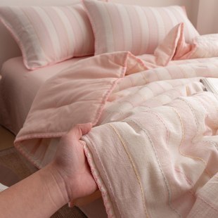 小义優品A类全棉双层提花大豆被子夏被芯棉被夏凉被空调被四件套