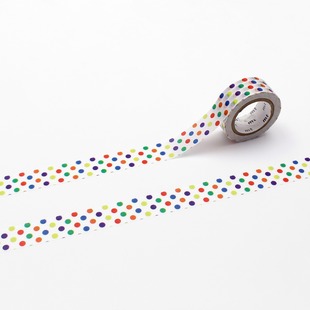 MT手帐拼贴胶带经典基础整卷现货KID波点横条