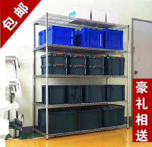 厂家用货架厨房置物架五层不锈钢色阳台架多层收纳架整理架储物架