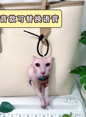 丑橘不丑表情包发声玩偶语音挂件钥匙扣来图定制搞笑猫咪周边包挂