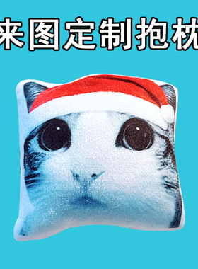 J黑白meowl玩偶圣诞帽猫头鹰毛绒抽象周边公仔来图定制抱枕礼物