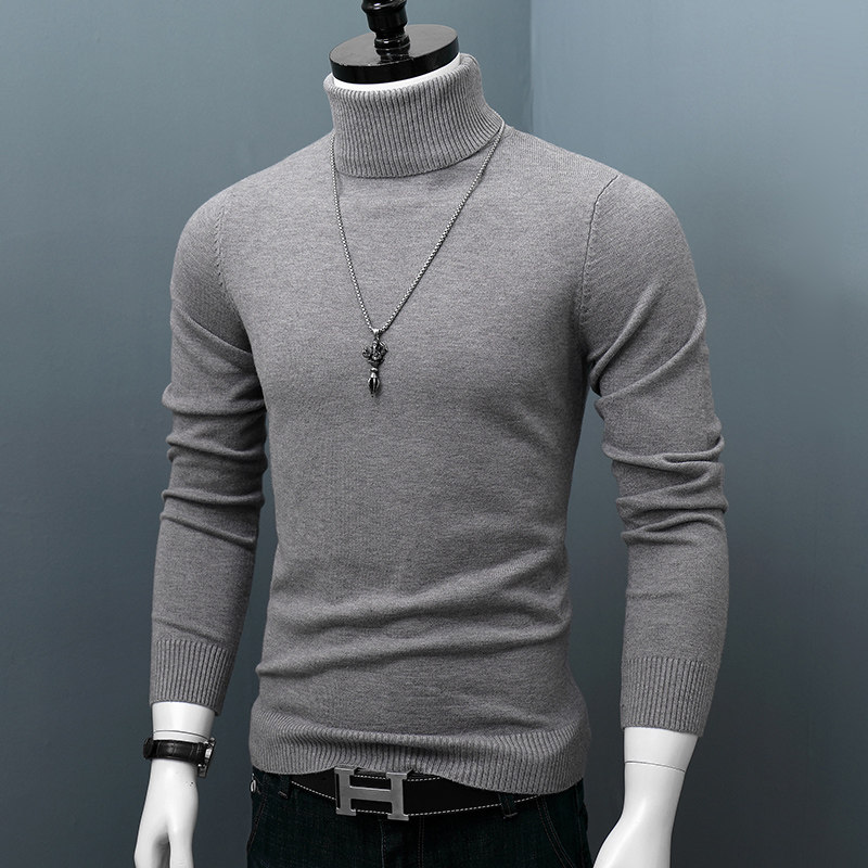 高领毛衣男士厚款秋冬修身内搭针织堆领潮套头保暖衫青年打底,男装,针织衫/毛衣,淘宝优惠券,粉丝福利购,淘宝优惠卷