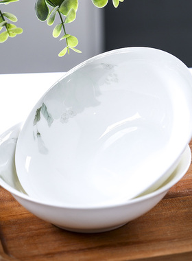 陶瓷大碗汤碗吃面碗家用高颜值6/7/8/9英寸碗汤盆大号骨瓷碗单个