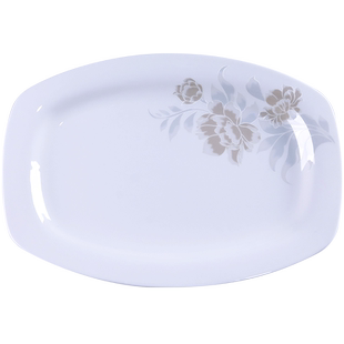 装鱼盘家用2022新款轻奢12寸方型骨瓷蒸鱼盘大尺寸高颜值菜盘餐盘