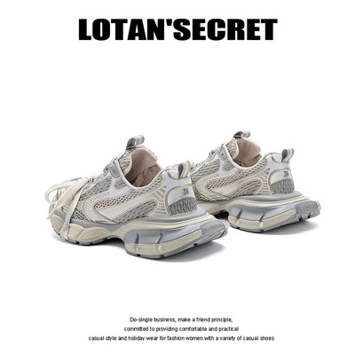 5.5cm厚底老爹鞋女款2025秋冬新款增高百搭ins超火休闲加绒运动鞋