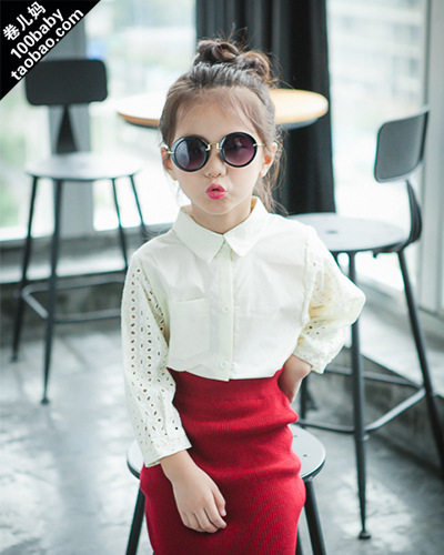 Chemise fille à manche longue - Ref 2086676 Image 1