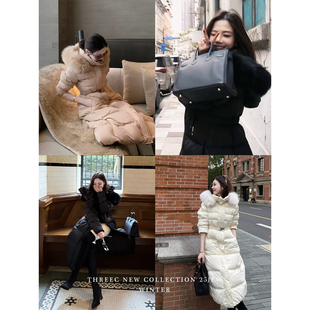 升级款 韩女羽绒2.0不挑身材 保暖羽绒服外套女 长款 三喜threec