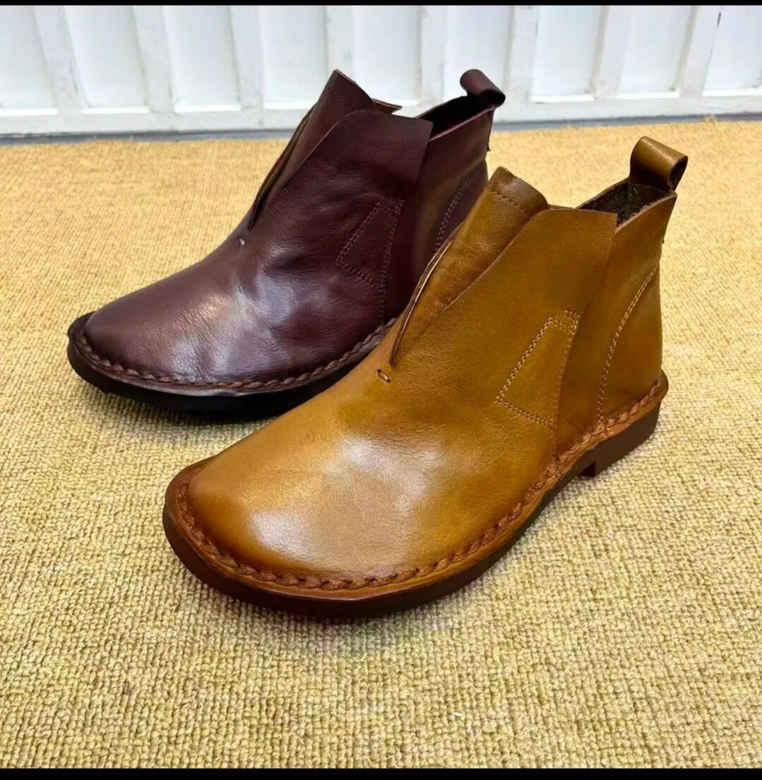 966-02秋季新品复古文艺牛时装靴