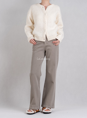 lalamoney·小个子弹力复古微喇牛仔裤女2025新款高腰加绒喇叭裤