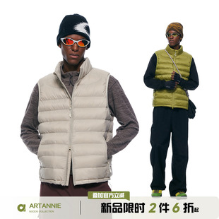 ARTANNIE户外防泼水运动棉马甲男款冬季轻薄排骨棉服情侣夹棉外套