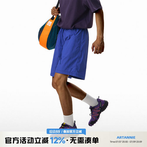 ARTANNIE 夏季薄款运动短裤男美式直筒宽松沙滩裤休闲松弛感裤子