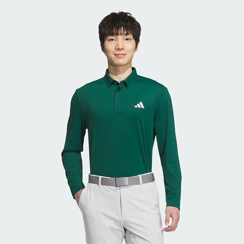 Adidas阿迪达斯LS Basic POLO高尔夫运动长袖翻领POLO衫 IM6416