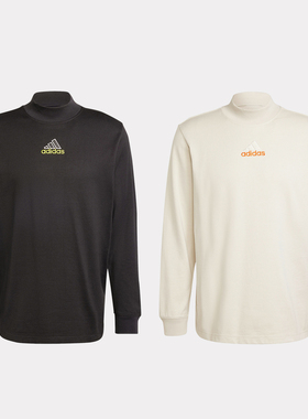 阿迪达斯LS MOCK NECK Q1男子半高领运动长袖T恤JD5401 JD5402