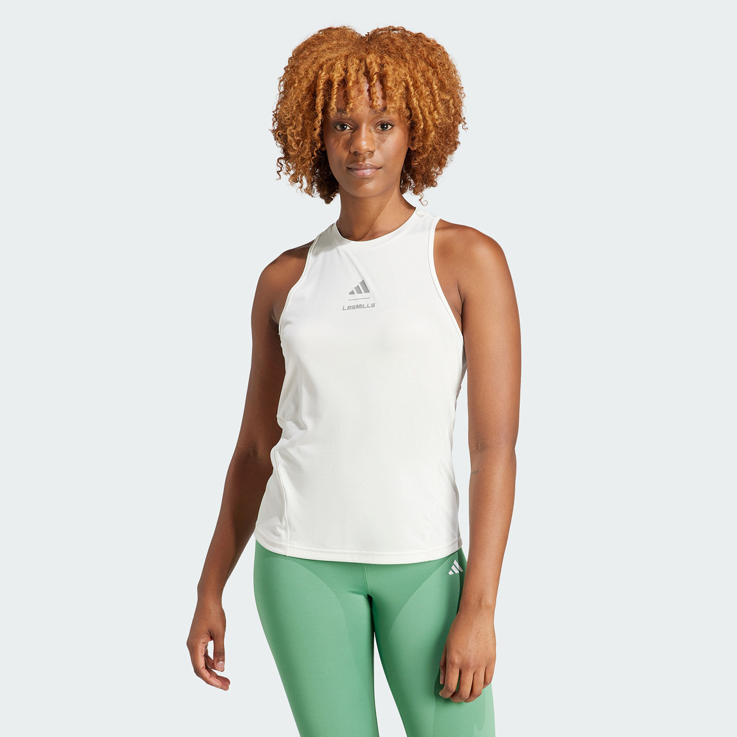 Adidas阿迪达斯LES MILLS GRAPHIC TANK女子运动健身背心 IS2361