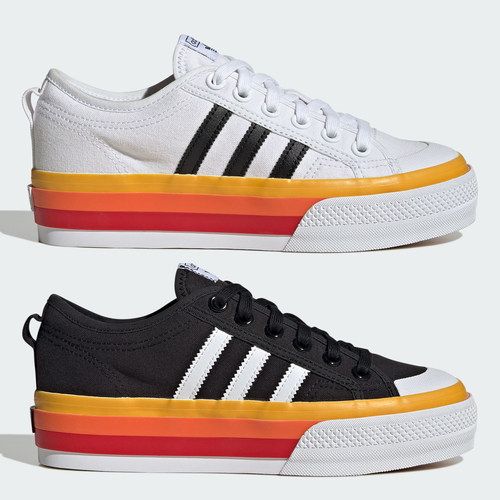 阿迪达斯NIZZA PLATFORM W经典厚底运动休闲板鞋JQ9147 JQ9148