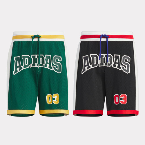 阿迪达斯BB RS SHORT U男女经典复古篮球风运动短裤JD6398 JD6399