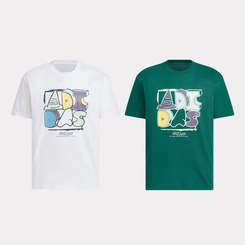 阿迪达斯GFX T-SHIRT男女运动休闲短袖圆领T恤KB2811 KB2830