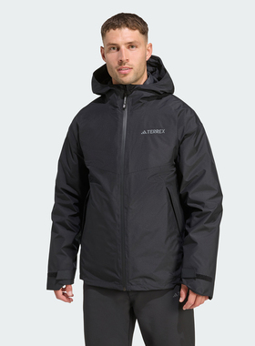 阿迪达斯MT 3IN1 DOWN户外防风保暖三合一连帽外套 JV6242