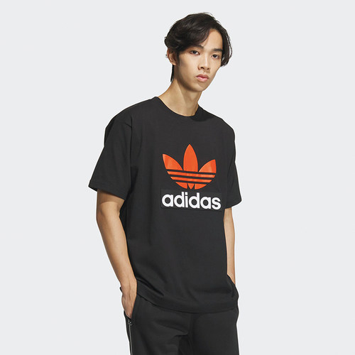 Adidas阿迪达斯BIG TRFL TEE N男子运动舒适短袖圆领T恤 JF0660