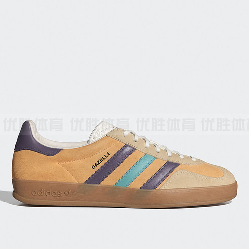 Adidas阿迪达斯 GAZELLE INDOOR 男女经典运动德训鞋板鞋 IG1636