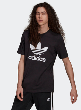 阿迪达斯三叶草男子夏季运动休闲舒适透气短袖T恤 H06642 H06644