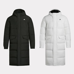 阿迪达斯LONG DOWN JKT男女保暖长款运动休闲羽绒服KF6748 KF6749