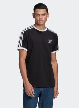 Adidas阿迪达斯3-STRIPES TEE男子运动修身短袖T恤GN3494 GN3495