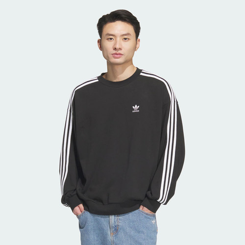 阿迪达斯ADICOLOR OVERSIZE CREW复古运动宽松卫衣套头衫 JN9786