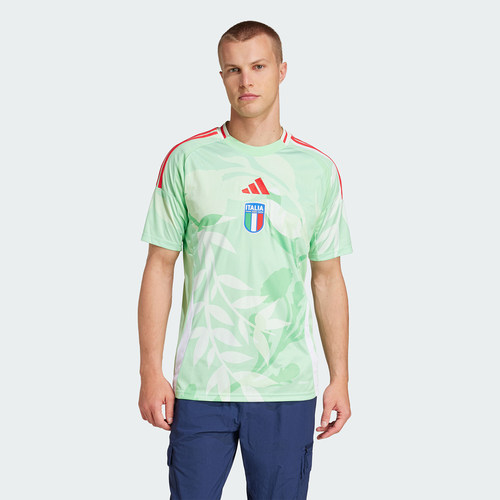 阿迪达斯FIGC A JSY M意大利队球迷版客场足球短袖球衣 JF0604