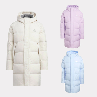 鸭绒连帽羽绒服KR0935 阿迪达斯MID JK男女保暖长款 DOWN KS6481
