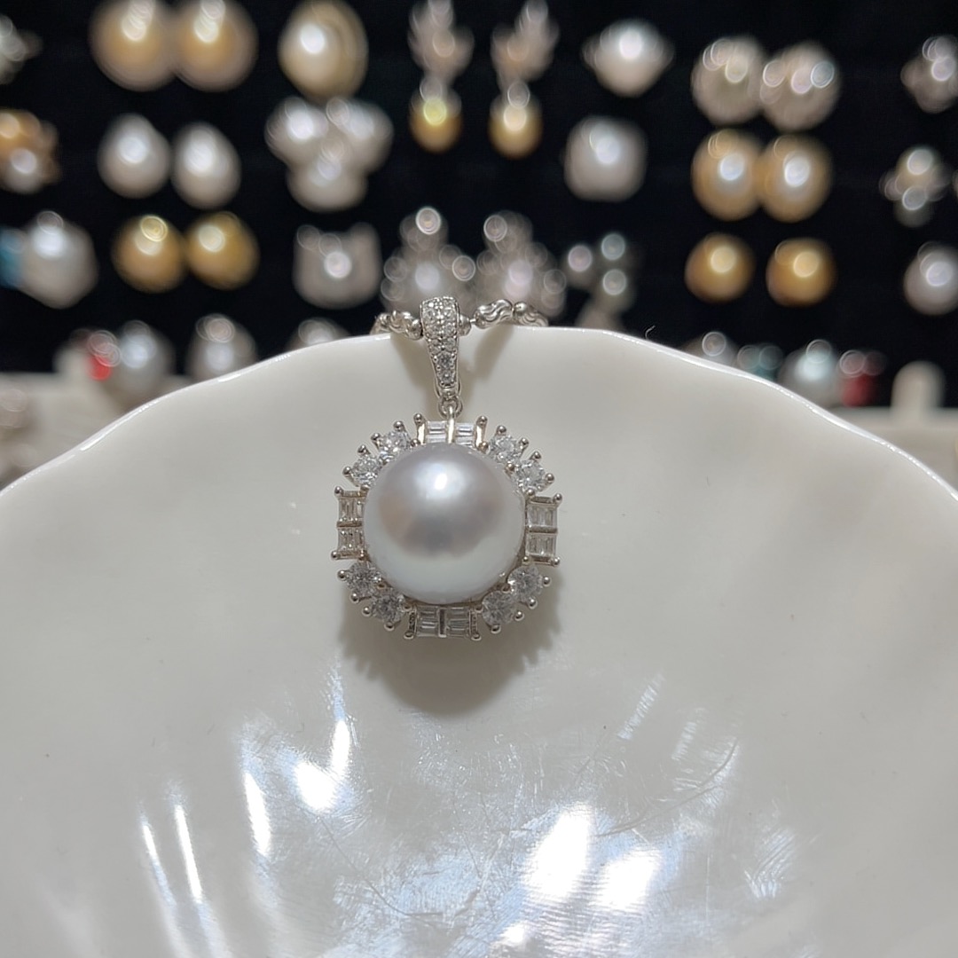 13.4mm银蓝澳白万能扣吊坠S925银万能扣