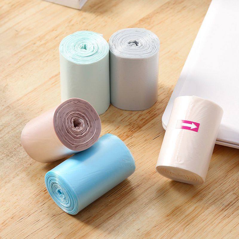 ins迷你简约学生桌面垃圾袋点断式车载透明垃圾袋