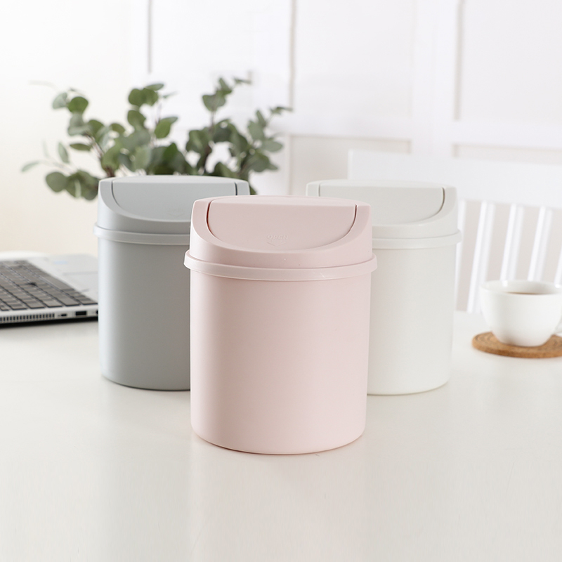 桌面垃圾桶可爱网红迷你少女ins有盖小办公室家用简约北欧收纳盒