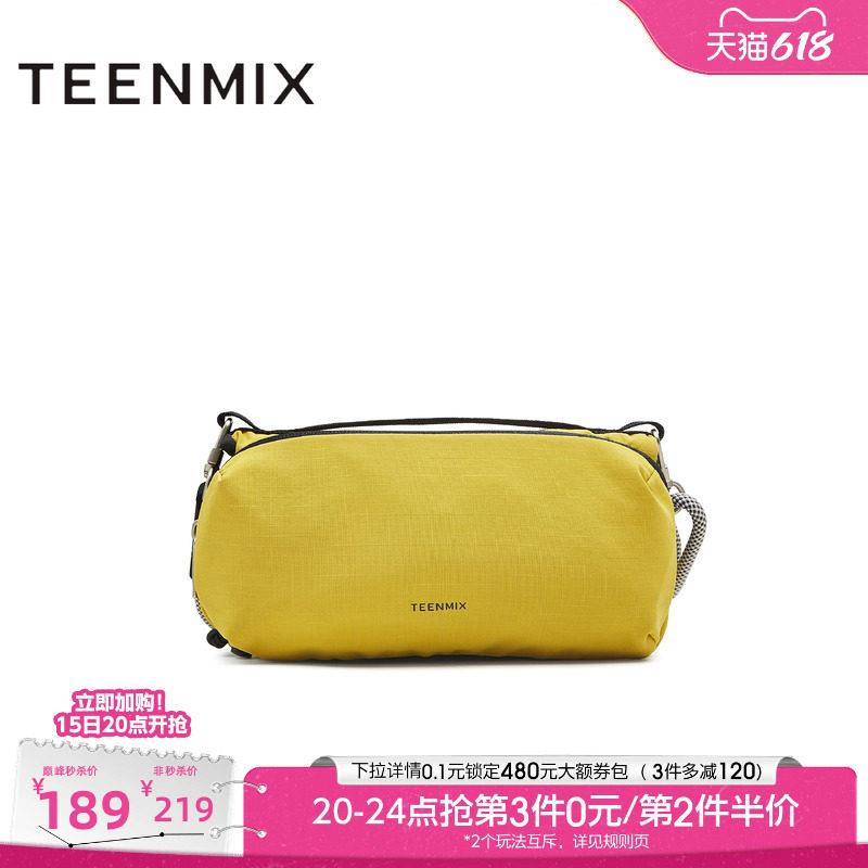 天美意户外休闲包包女工装包单肩斜挎包小方包秋季新款X3135CX5