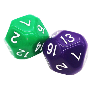 多面骰子 桌游游戏道具coc跑团dnd彩色筛子数字色子16面 十六面