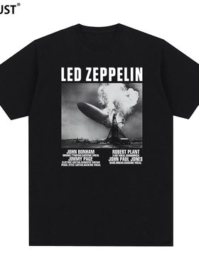 Led Zeppelin齐柏林飞艇短袖T恤摇滚乐队Ins美式复古Shirt男女Tee