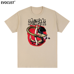 摇滚乐队Slash's Snakepit复古Guns N' Roses枪花玫瑰短袖T恤男女