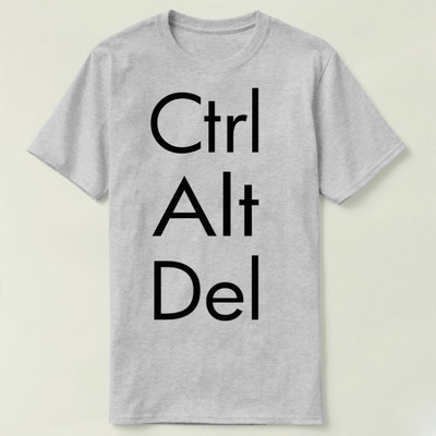 GEEK programmer 极客 程序员 Contol Atl Delete  T-Shirt T恤