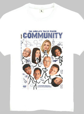 Community T-shirt 白色短袖 废材联盟 T恤 订制T恤 欧美潮流T恤