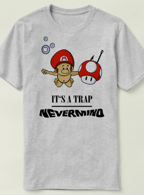 It's A Trap mario Nirvana 涅磐乐队 nevermind 短袖T-Shirt T恤