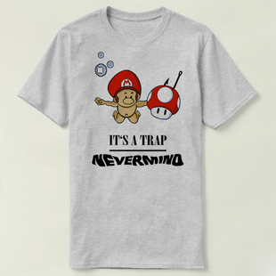 It's A Trap mario Nirvana 涅磐乐队 nevermind 短袖T-Shirt T恤
