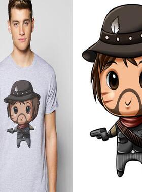 red dead redemption2荒野大镖客Tee-Shirt成人T恤定制圆领衣服6